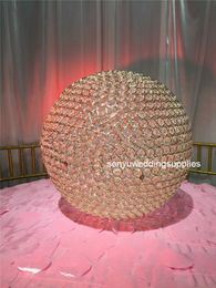 40cm/50cm diameter ) New crystal walkway stand wedding aisle decorations pillar for weddings decor senyu0222