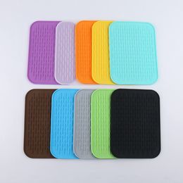 Silicone Drain Mat Rectangle Drying Dishes Pad Heat Resistant Slip-proof Tray Fruit and Vegetable Tableware Pot Pan Insulation Mat