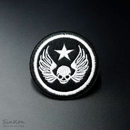 Wing Skull (Size:5.5*5.5cm) DIY Cloth Badges Patch Embroidered Applique Sewing Clothes Stickers Apparel Accessories