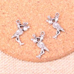 76pcs Charms stork baby bird 23*18mm Antique Making pendant fit,Vintage Tibetan Silver,DIY Handmade Jewellery