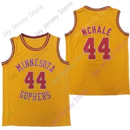 2020 New NCAA Minnesota Golden Gophers Jerseys 44 Kevin McHale College Basketball Jersey Yellow Size Youth Adult