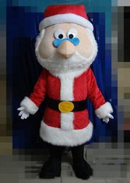 2019 High quality the head red Father Christmas mascot suit for adult Santa Claus cartoon costume