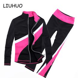 LIUHUO newest good design girls Colourful speed skating training suit bulk whole ski jacket and pants