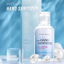 IN STOCK!55ML Hand Sanitizer Gel Portable Hand Wash Sanitizer Cleaner Effective Hands Cleaner Disposable Household Disinfectant FY2007