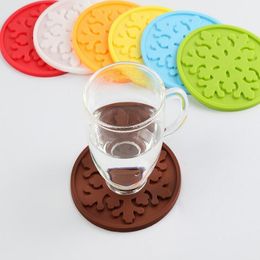 Silicone Snowflake Coasters Cup Coaster Table Decoration Tea Mug Placemat Cup Coaster Mat Pad Drinks Holders LX2171