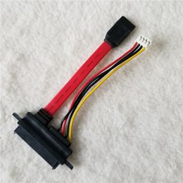 7+15 22pin SATA Hard Disc Drive 4pin Power Data Cable 2in1 for HTPC HIN MINI ITX 10cm