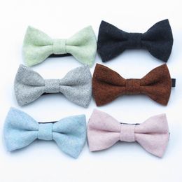 Baby Children Wool Bow tie 10*5.5CM 12 Colours For Boys Bowtie Solid Colour Child Kids bowknot Ties Free Fedex TNT