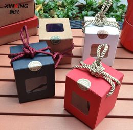 Gift wrap Window box kraft paper gifts box honey jam tea brown sugar boxes