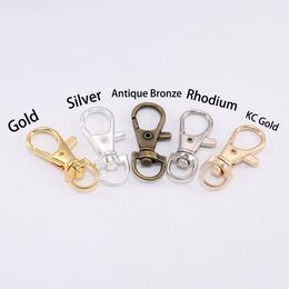 Gold Silver Key Chain Split Key Ring Swivel Lobster Lobster Clasp Clip Buckle Key Hook Keychain For DIY Jewelry Making