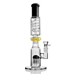 Bong Water thick glass pipe removeable with diffused perc for smoking hookah heady bubbler recycler oil rig