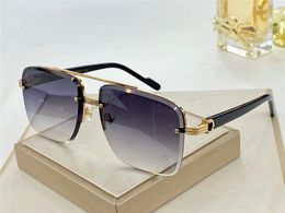 fashion design sunglasses 0982 simple square frameless crystal cutting frame pop outdoor summer protection uv400 wholesale glasses