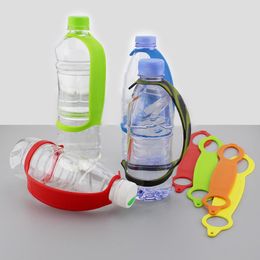Silicone Drinkware Handle Portable Bottle Handle Camping Hook Hiking Traveling Water Bottle Carrier Handle 9 Color