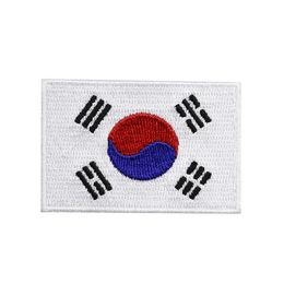 10 PCS High Grade Embroidered Iron On Korea Flag Patches Patriotic Military tactics Patch Sew On Patches for Backpack