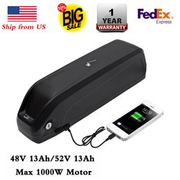 48v / 52 13ah lithium ion electric bicycle battery 48 hailong battery 48v 1000w electric bicycle battery with usb for 750w 1000w bafang moto