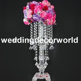 New acrylic crystal Mermaid Trumpet Wedding Centrepiece Table Vase for Long Stem Flower Holder decor244