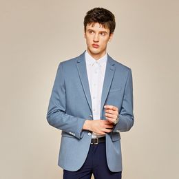 Brand New Sky Blue Men Wedding Tuxedos Notch Lapel Groom Tuxedos Excellent Men Blazer 2 Piece Suit Prom/Dinner Jacket(Jacket+Pants+Tie) 9