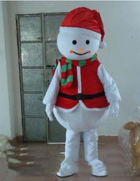 High 2019 Quality Hot the Head Snowman Mascot Costume in Christmas Suit for Adult to Wear