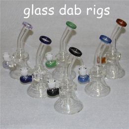 small mini glass bong UK - Glass Bong Dab Rig Water Pipes Hookahs Quartz Banger Perc Pink Bongs Heady Mini Pipe Wax Oil Rigs Small Bubbler
