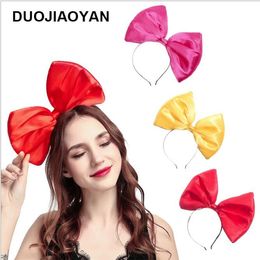 Fashion Large Bowknot Hair Hoop Pure Colour Big Bow Cloth Headband Girl Travel Hair Hoop Women Party Hair Accessories WY1129