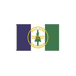 Flag of Palo Alto, California 150x90cm 3X5FT Custom Flags Outdoor Indoor Usage, for Festival Hanging Advertising