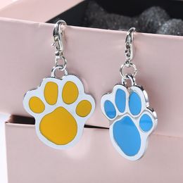 Footprints Dog Tags Pet Pendant Decor Footprint Identity Card Lovely Pet Jewellery Popular Pet Accessories
