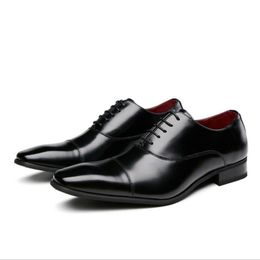 Classic Business Men Square Head Dress Shoes Mens Patent Leather Black Wedding Shoes Oxford Formal Shoes