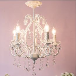 Pink or white rustic crystal beads chandelier lantern bedroom child real princess Tiffany Pendants Home Lighting Indoor Lamp Pink or white rustic crystal beads chandelier lantern bedroom child real princess Tiffany Pendants Home Lighting Indoor Lamp