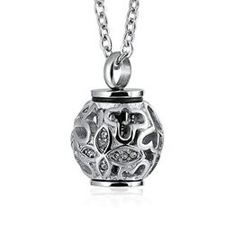 Gifts for Women Memorial Urn Necklace Stainless Steel Cylinder Lantern Pendant Cremation Keepsake Jewellery for Ashes