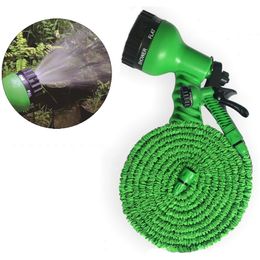 Watering Equipments 100FT Lengthen Retractable Water Hose Set Plastic 2 Colours Garden Car Washing Expand Water Hose With Multi-function Water Gun DH0755-3 T03