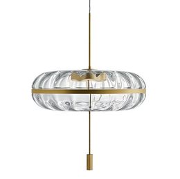 Postmodern Copper Luxury LED Pendant Lights Nordic Glass Dining Living Room Hanging Lamp Bedroom Restaurant Single Head Fixtures MYY