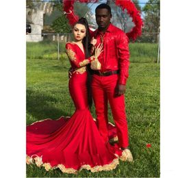 gorgeous prom dresses red long sleeve lace appliques v neck mermaid evening dress party formal dress robes de soire