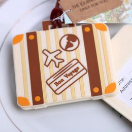 100PCS/LOT Newest "Let the Journey Begin" Vintage Suitcase Luggage Tag wedding bridal shower Favor party gifts LX6294