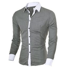 Brand Casual Shirts Business Men Dress Shirts Long Sleeve Turn-down Collar Cotton Stylish High Quality Males Social Shirts284K