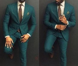 Custom Made Dark Green Men Wedding Suits Formal Groom Tuxedos Prom Suits Fine workmanship, exquisite workmanship, 2 Piece Set
