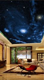 Beautiful starry sky children's room ceiling painting 3d ceiling murals wallpaper
