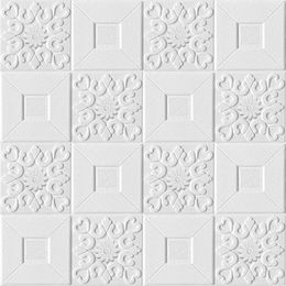 10pcs 3D stereo wall stickers self-adhesive ceiling decorative stickers living room bedroom waterproof wallpaper foam wallpaper