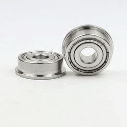 50pcs/lot SF607ZZ SF607 ZZ 7x19x6mm stainless steel Minature flanged bearing Deep Groove Ball bearing 7*19*6mm