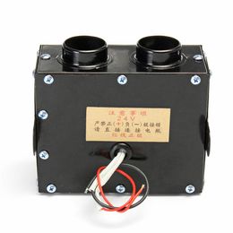 600W Auto Truck Defrosting Demister Electric Car Heater 12V24V Van Double Hole Heating Air Conditioner - A