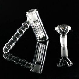 Glass Hammer Water Pipe Hookahs 6 Arm Perc Percolator Bubbler Matrix Smoking Tobacco Bong Showerhead Two Functions