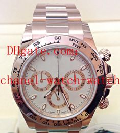 High Quality 116505 18k Rose Gold Bracelet no Chronograph Mens Sports Watch Movement Automatic 40mm Mens Wrist Watches.