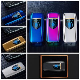 Colourful USB Lighter Touch Induction Charging LED Lighting Electricity Display Innovative Design For Cigarette Bong Smoking Pipe