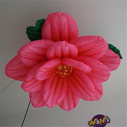 4m Diameter Outdoor Christmas Inflatable Flowers With LED Strip For Christmas Hanging or Ground Stage Event Decoration