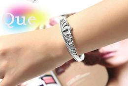 Wholesale-925 sterling silver bracelet 999 fine silver crown drive opening bracelet for women factory direct wholesale gift