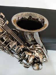 Nowe Niemcy JK SX90R Keilwerth Saksofon Alto Black Niklowy Stop Silver Alto Sax Mosiądz Muzyczny instrument z Case Mouthpiece Kopiuj