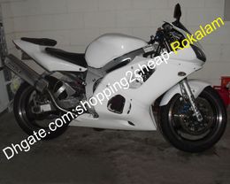 Moto Body Parts For Yamaha YZF R6 YZF600 YZF-R6 YZFR6 White ABS Fairing Aftermarket Kit 1998 1999 2000 2001 2002 (Injection molding)