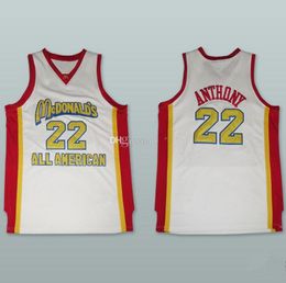 Carmelo Anthony #22 Mcdonald's All American High School White Retro Basketball Jersey Mens Ed Custom Number Name Jerseys