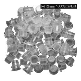 1000Pcs Medium Tattoo Supplies Plastic Tattoo Ink Cups Caps Pots Pigment Supplies Professional Permanent Tattooing Accessories