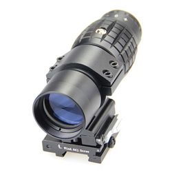 Tactical focus ajusté la lunette de magnificateur 3X avec un support de rail Picatinny Flip Up pour la lunette holographique Aimpoint Red Dot Scope.