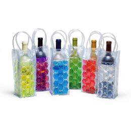 Borsa per congelatore per bottiglie di vino Borsa per il ghiaccio per raffreddare il vino Borsa per il ghiaccio per il raffreddamento della birra Porta-gel per liquori portatili Strumenti per il freddo