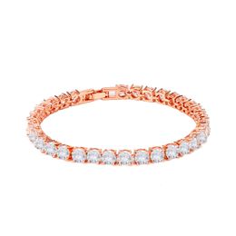 3A zircon women's bracelet stainless steel crystal elegant temperament birthday holiday gift bracelet